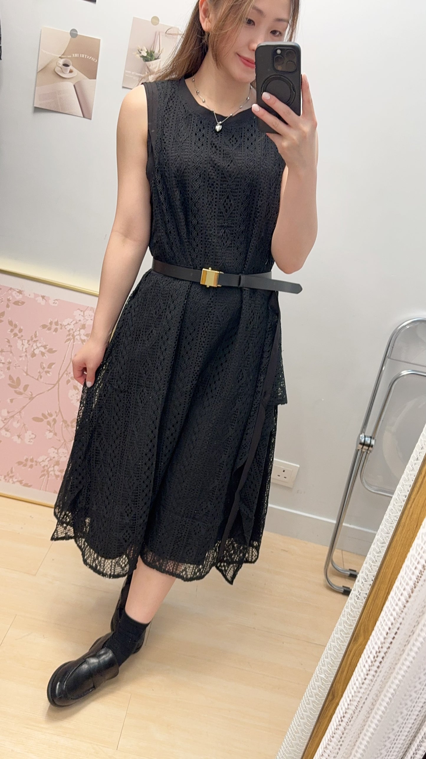 M255306《分開兩件:底裙+LACE背心》白