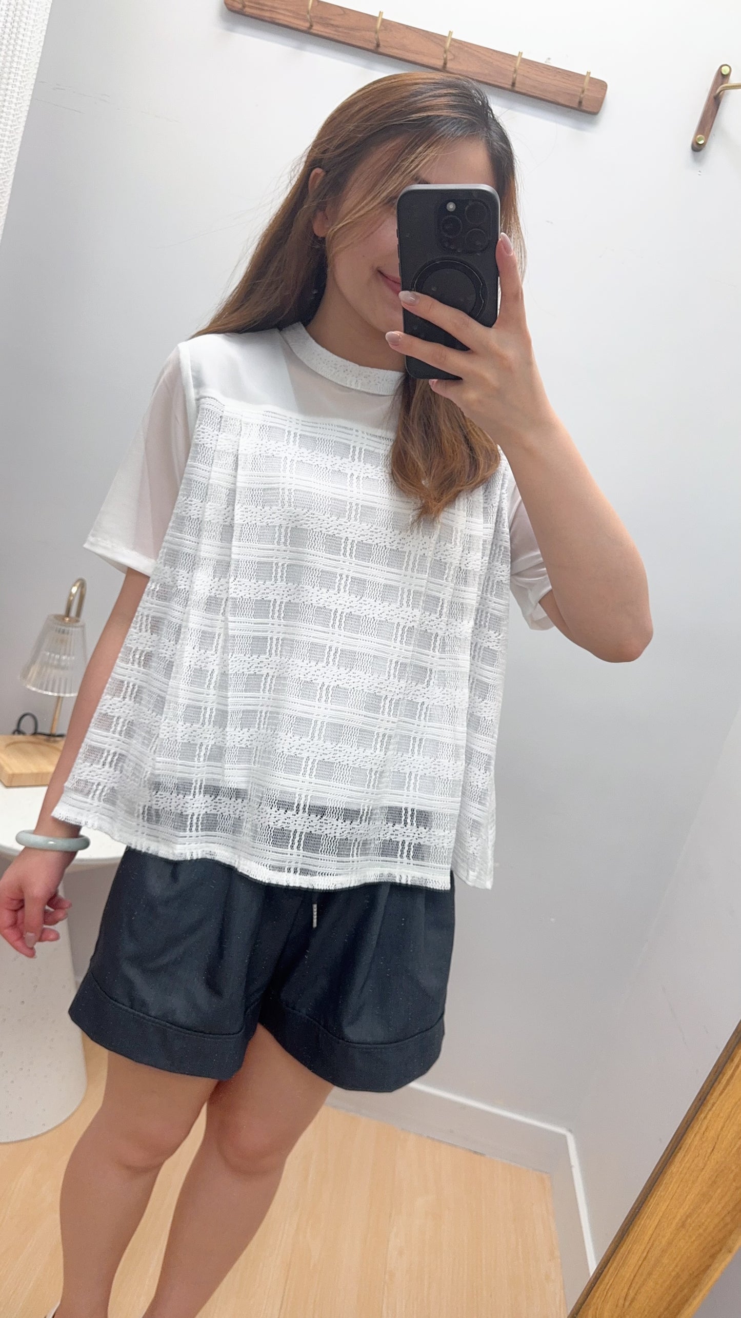 B43105《百搭全lace免熨Top》黑