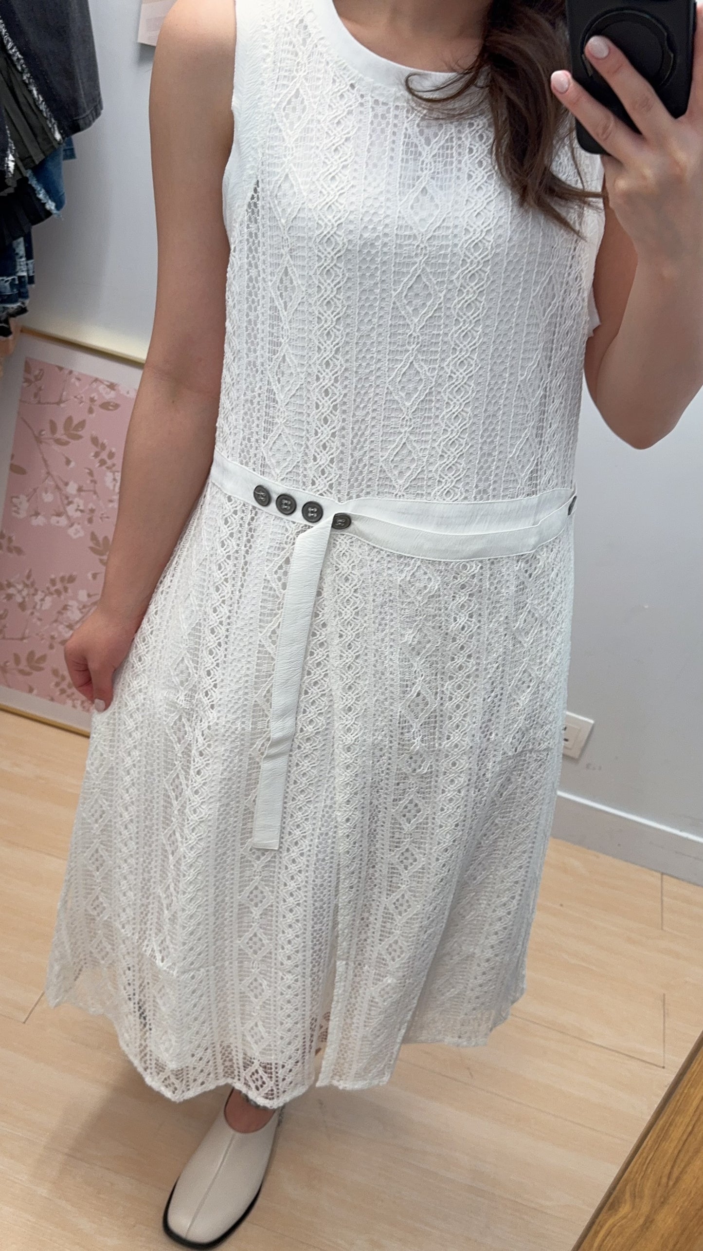 M255306《分開兩件:底裙+LACE背心》白