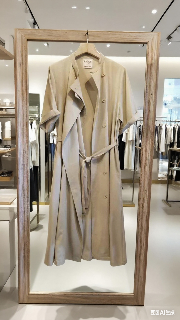 M258108 《超有氣質!靚色TRENCH COAT!!!!》 兩色(杏/灰藍/黑)