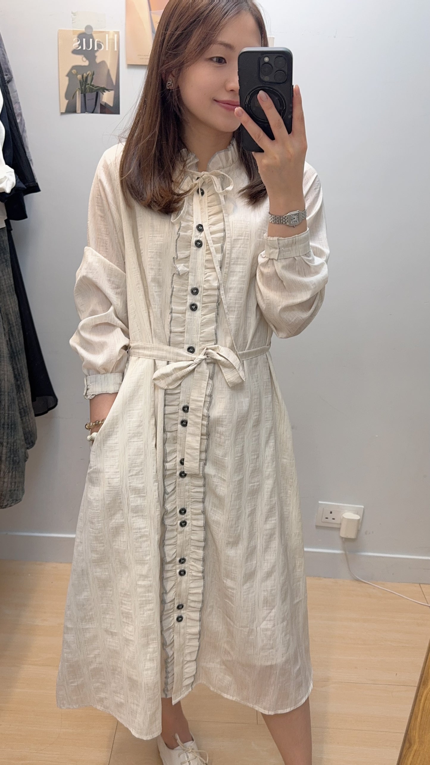 M259810《歐式宮廷感RUFFLES OPS》兩色(米杏/黑)