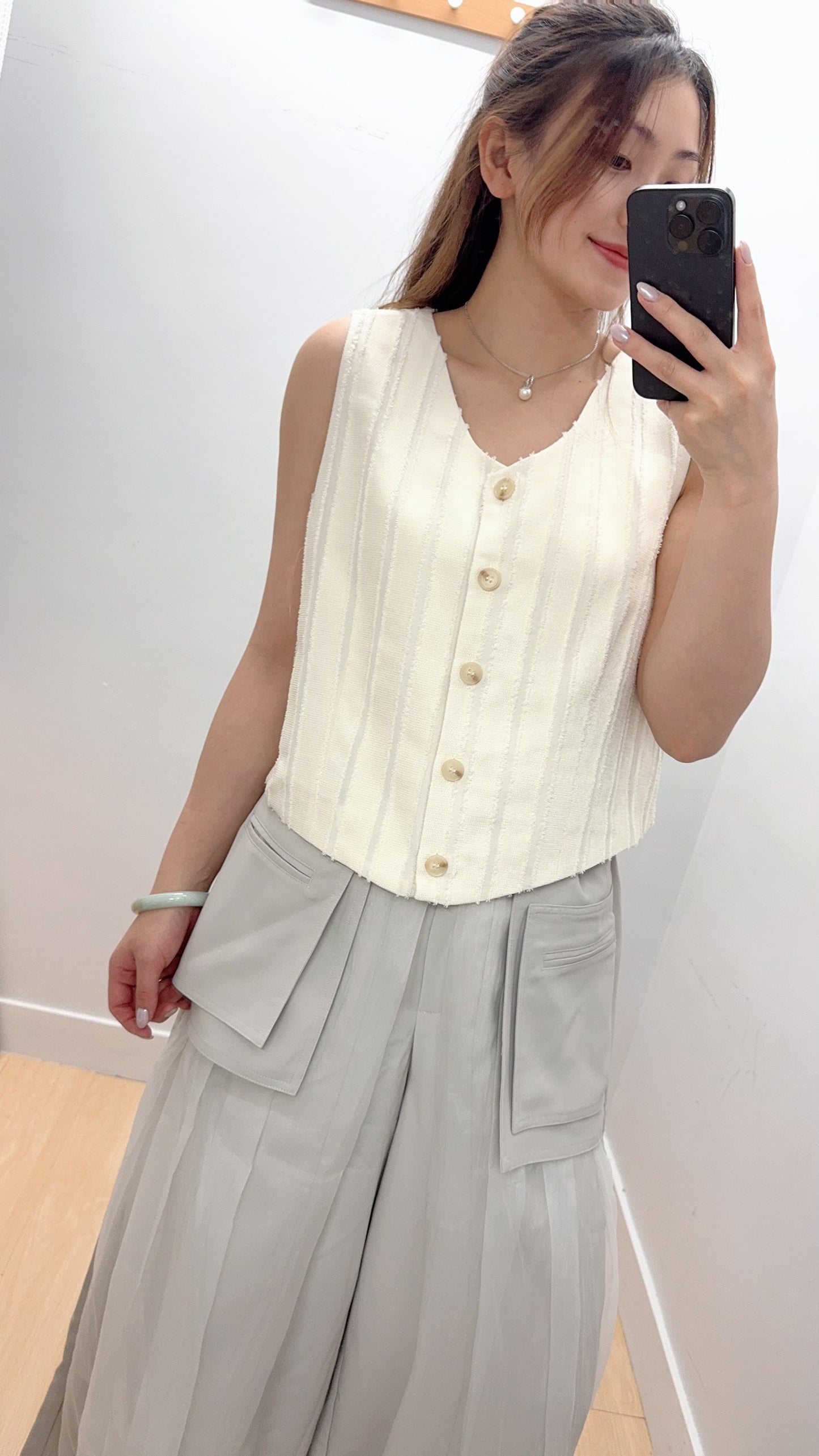 B48004《馬甲拼印花布OPS》(白/黑)