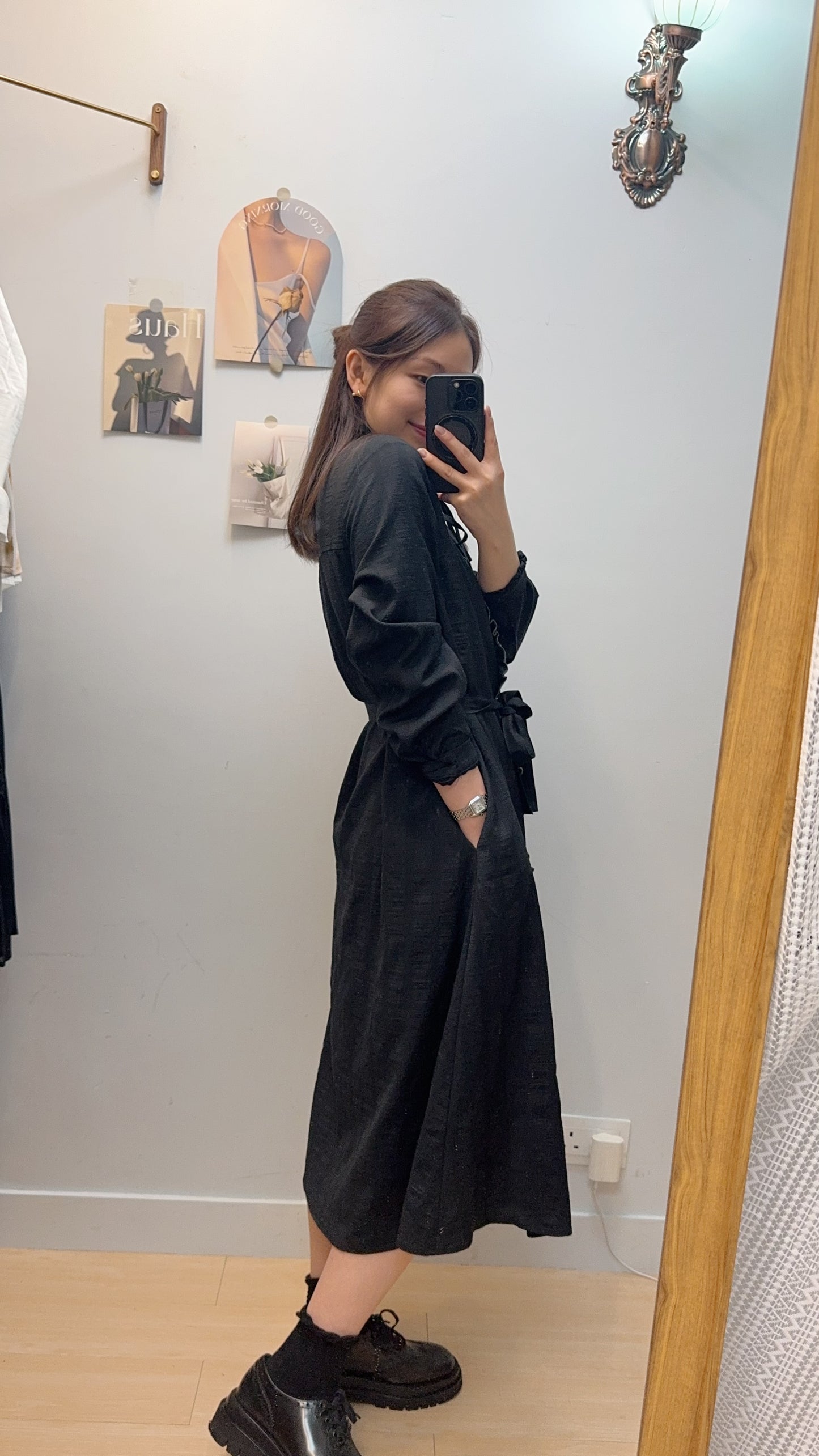 M259810《歐式宮廷感RUFFLES OPS》兩色（米杏/黑）