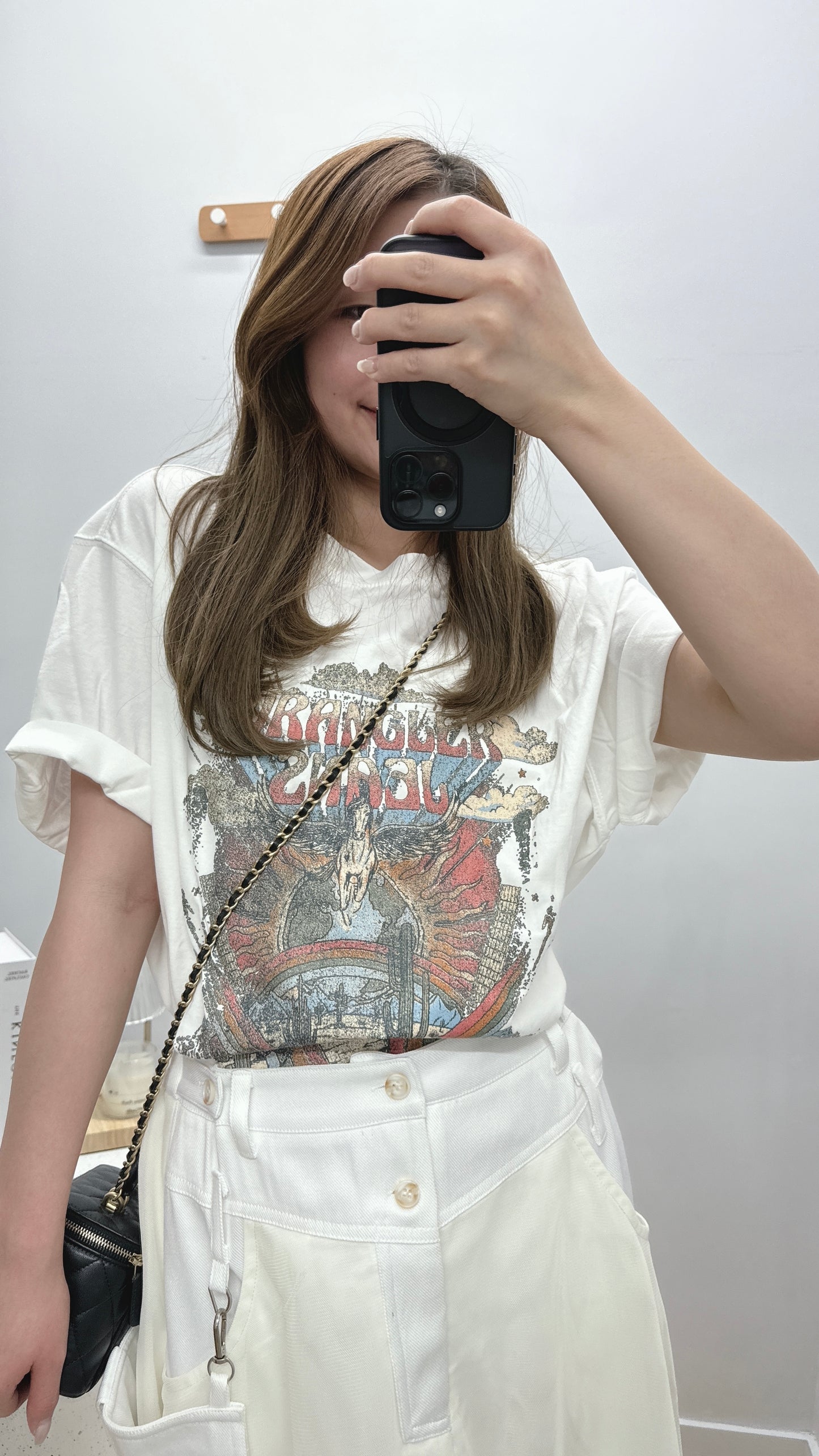 【5月韓國】Oversize Graphic Print Tee 粉藍