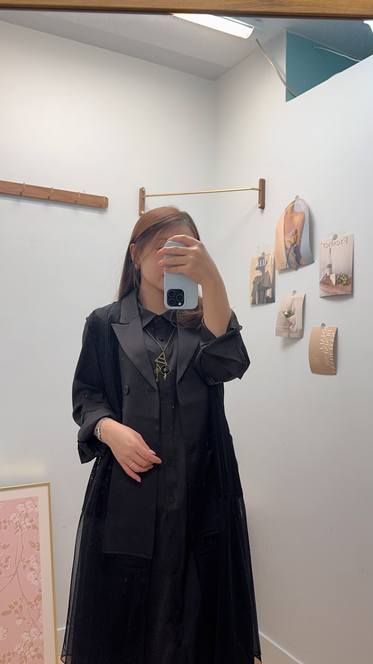 B55411 《一套兩件長西裝外套款》兩色（米白/黑）