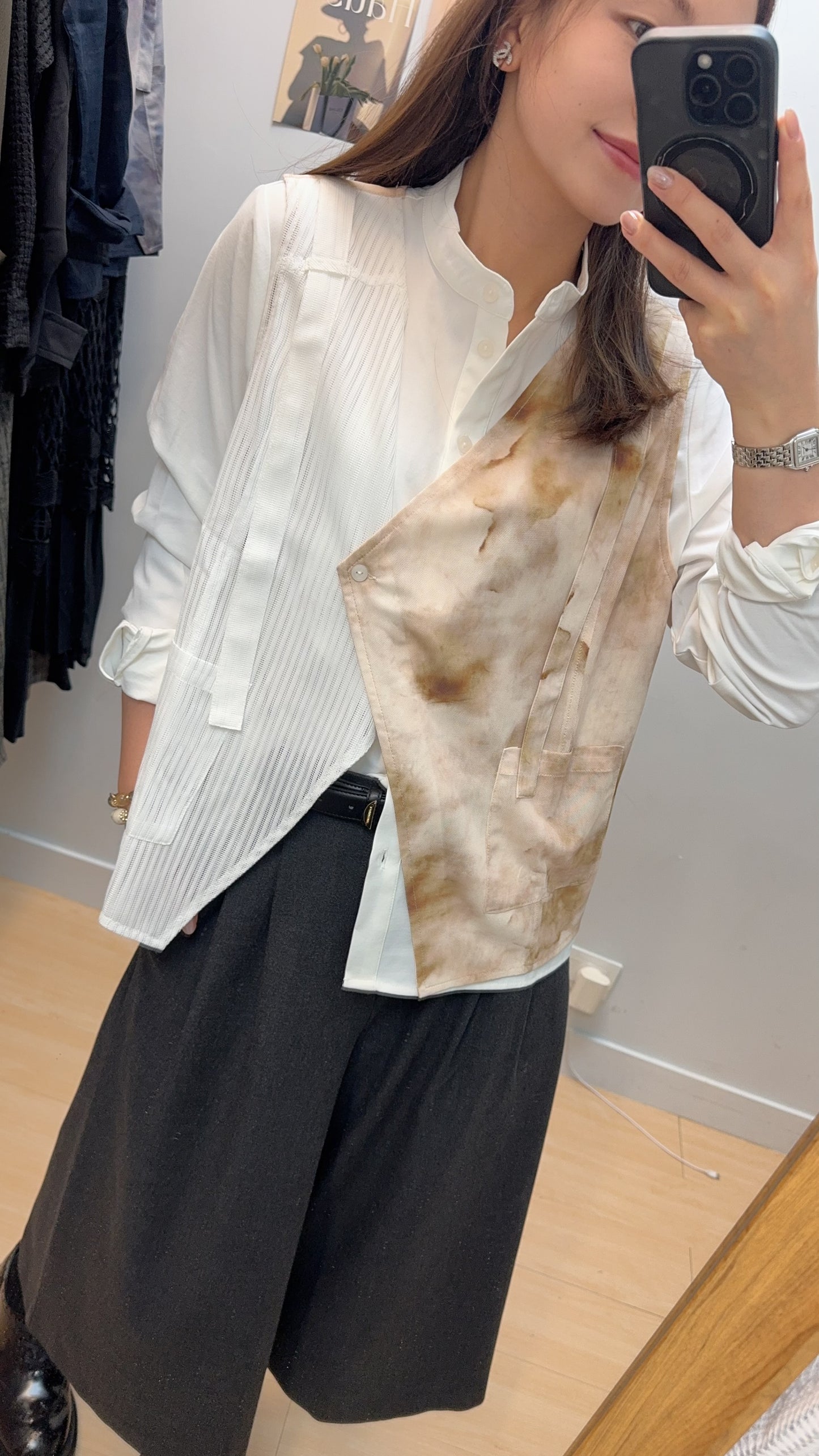 P181410 《假兩件印花恤衫》深藍