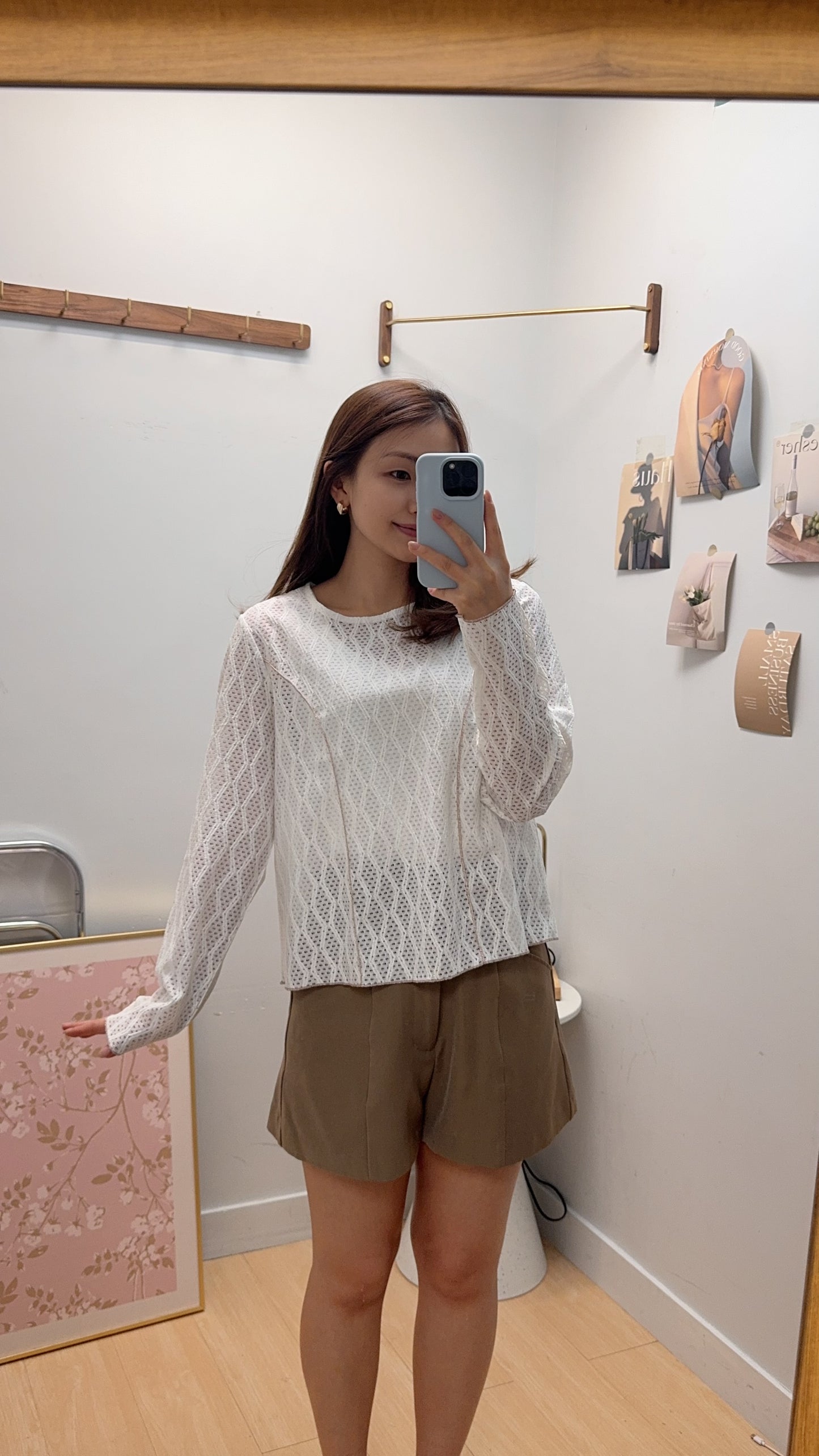 B54511 《兩件套：披肩+百搭線條TOP》兩色（卡其/黑）