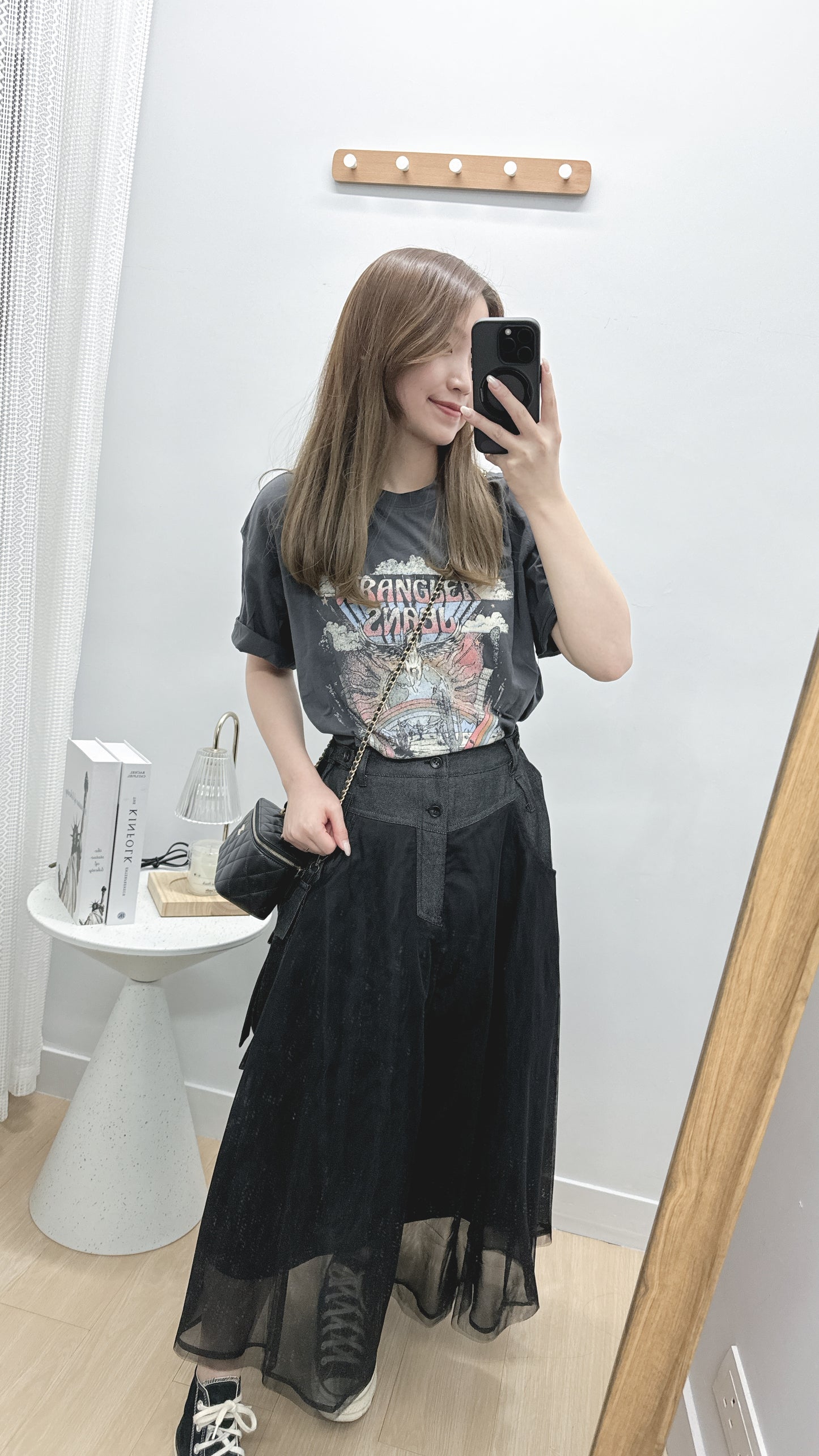 【5月韓國】Oversize Graphic Print Tee 粉藍