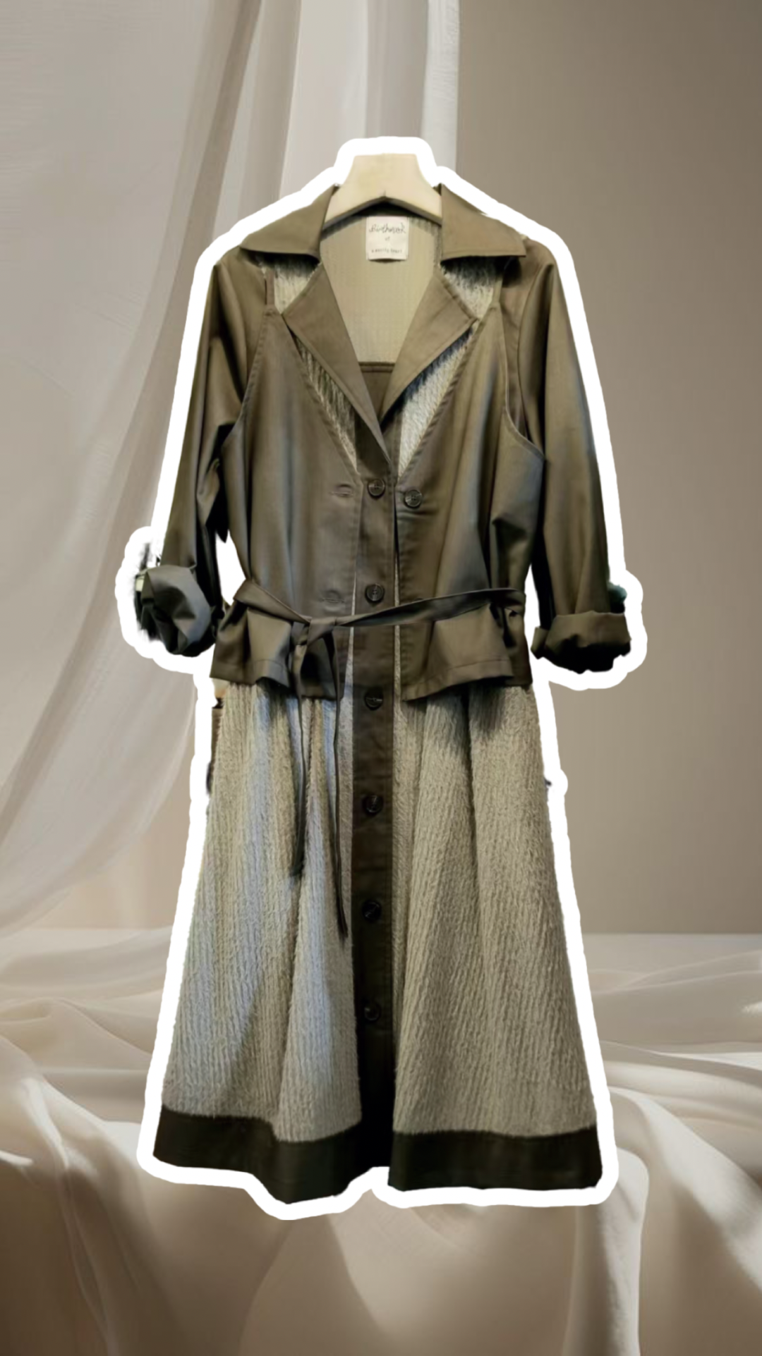 M262111 《超有型😎假吊帶外套OPS》綠