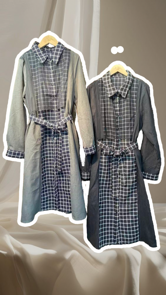 B55611 《黑白格仔OPS》兩色（綠/黑）