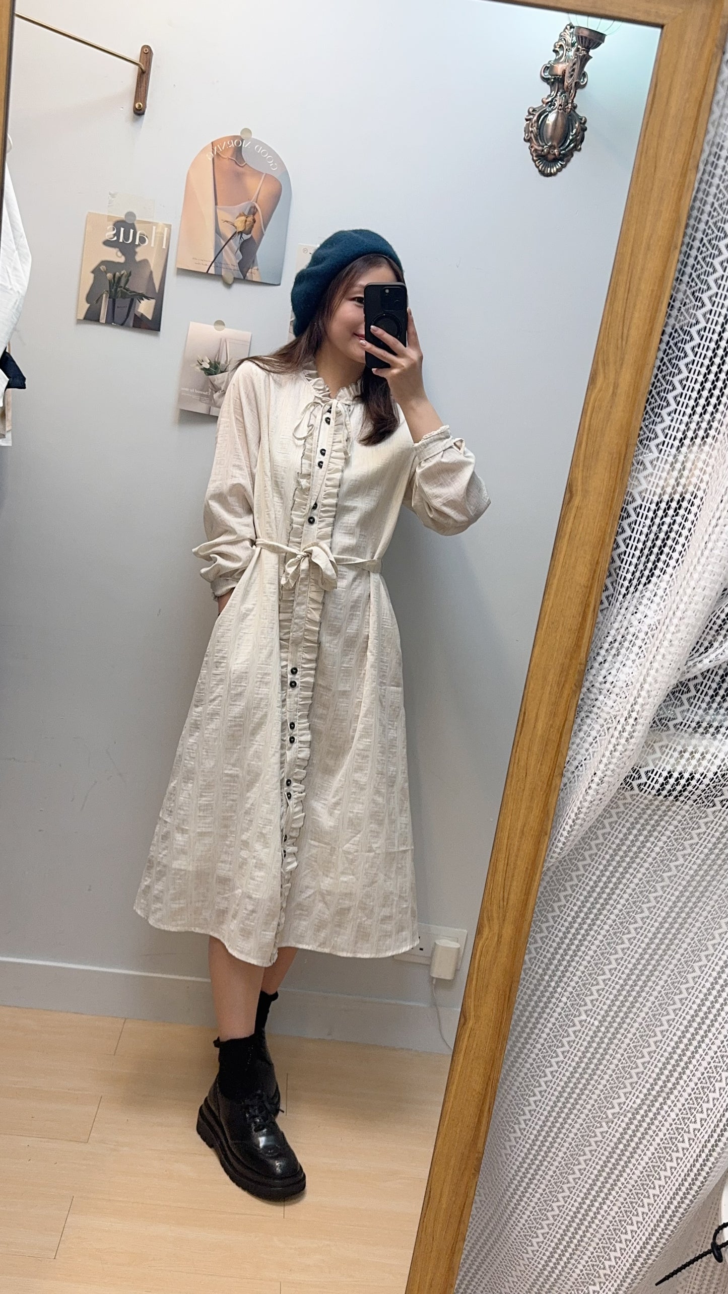 M259810《歐式宮廷感RUFFLES OPS》兩色（米杏/黑）