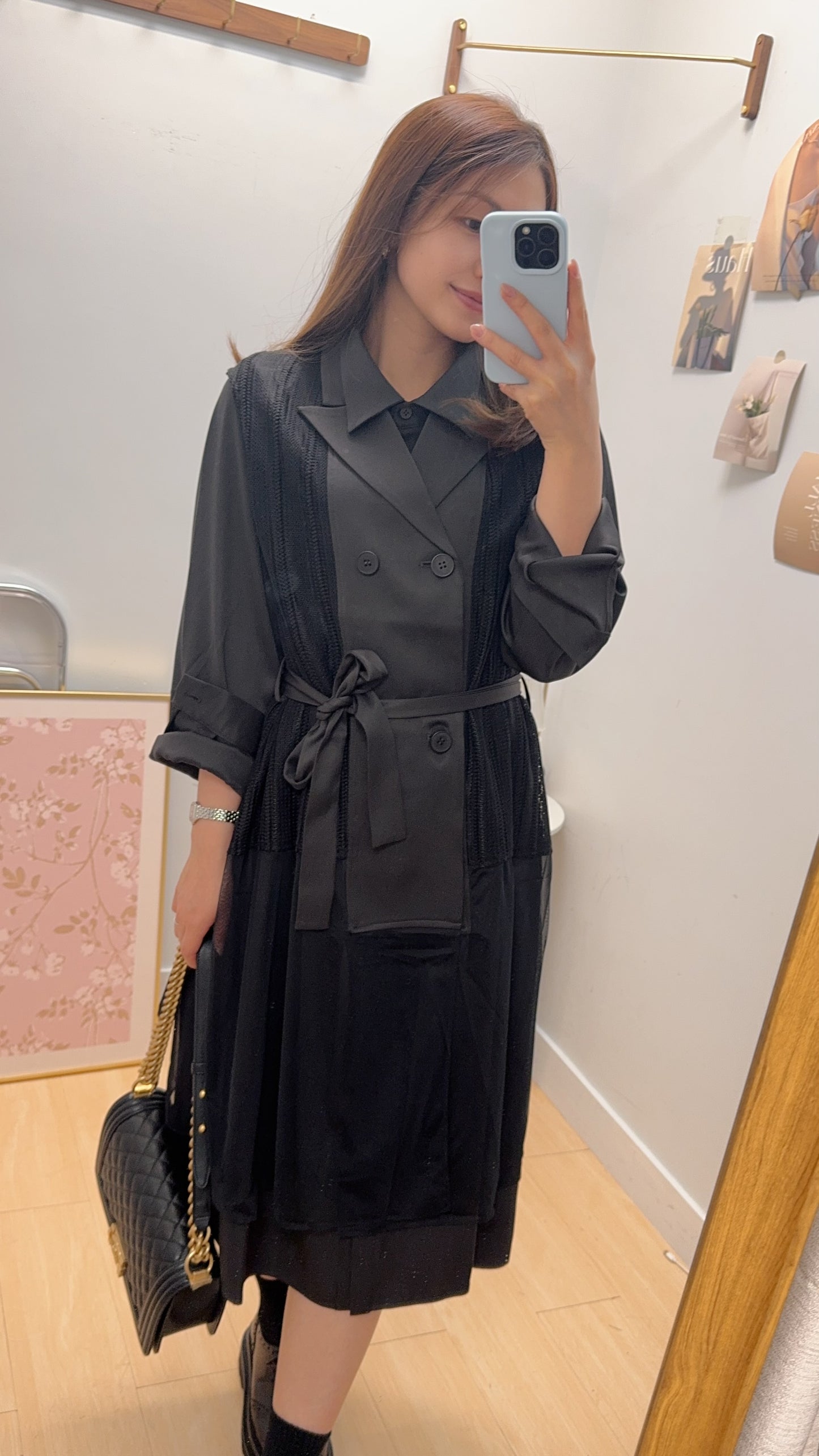 B55411 《一套兩件長西裝外套款》兩色（米白/黑）