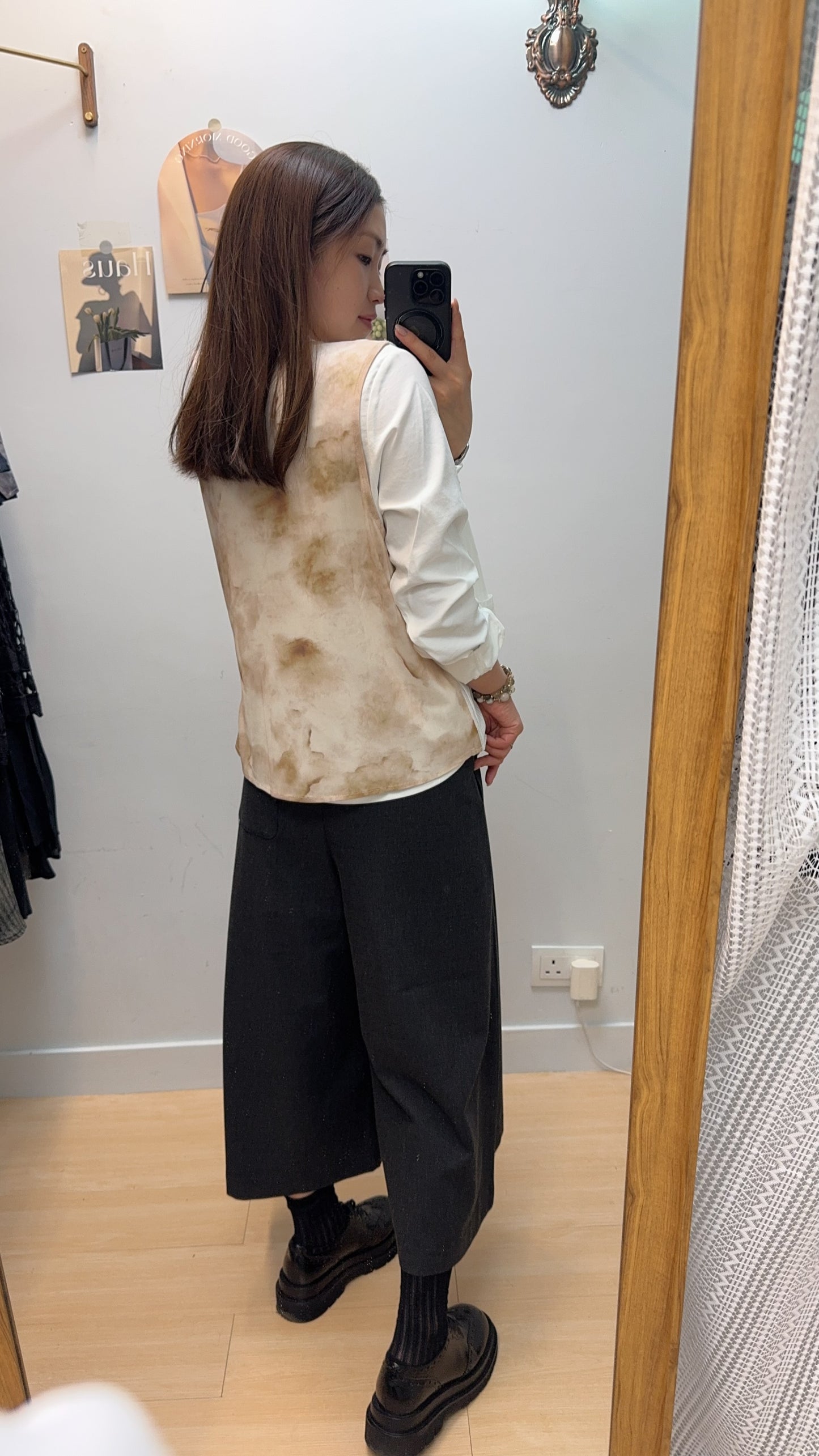 P181410 《假兩件印花恤衫》深藍