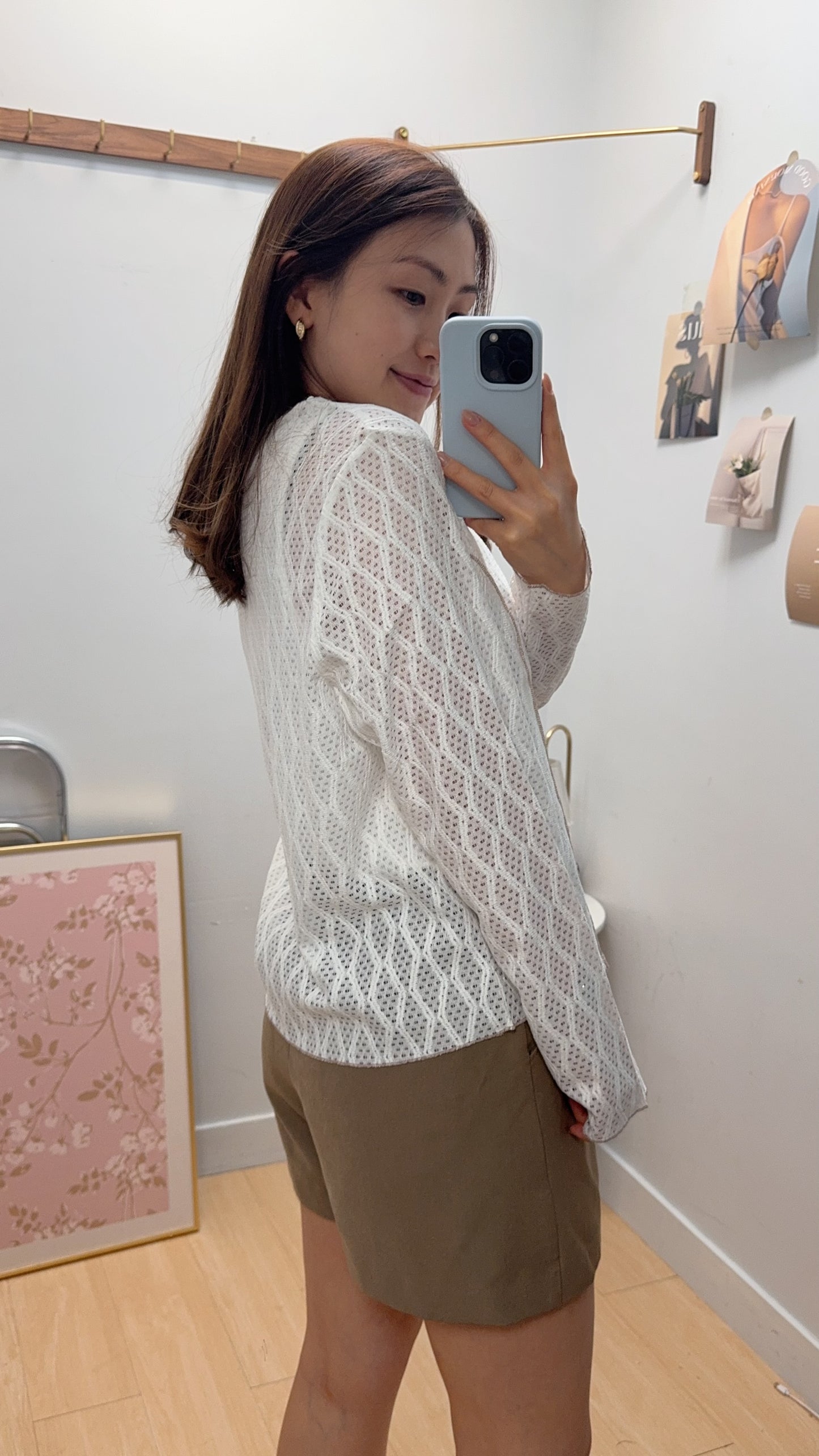 B54511 《兩件套：披肩+百搭線條TOP》兩色（卡其/黑）