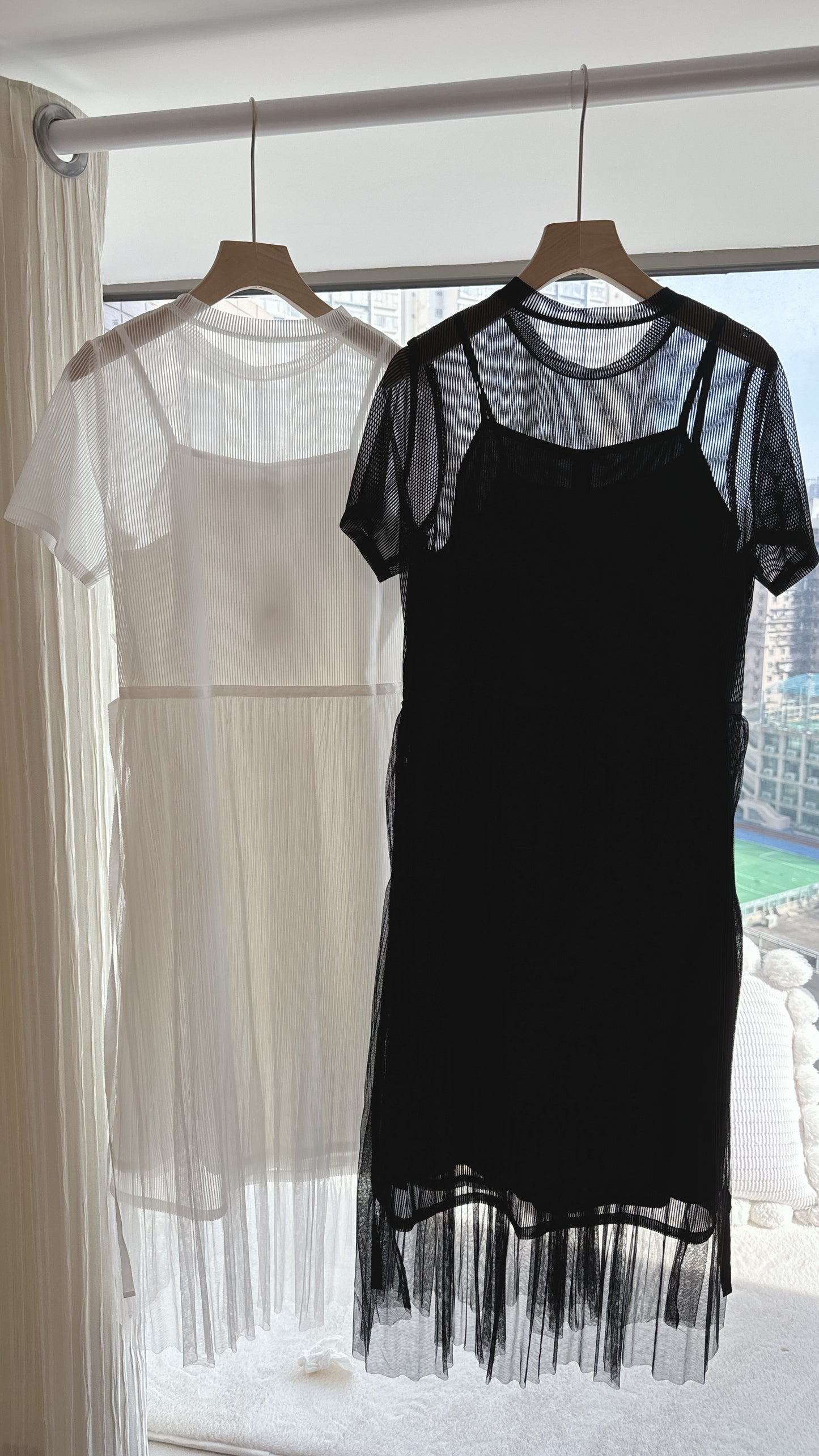 L2711《8月新品：仙氣短袖OPS》(黑色）M Size