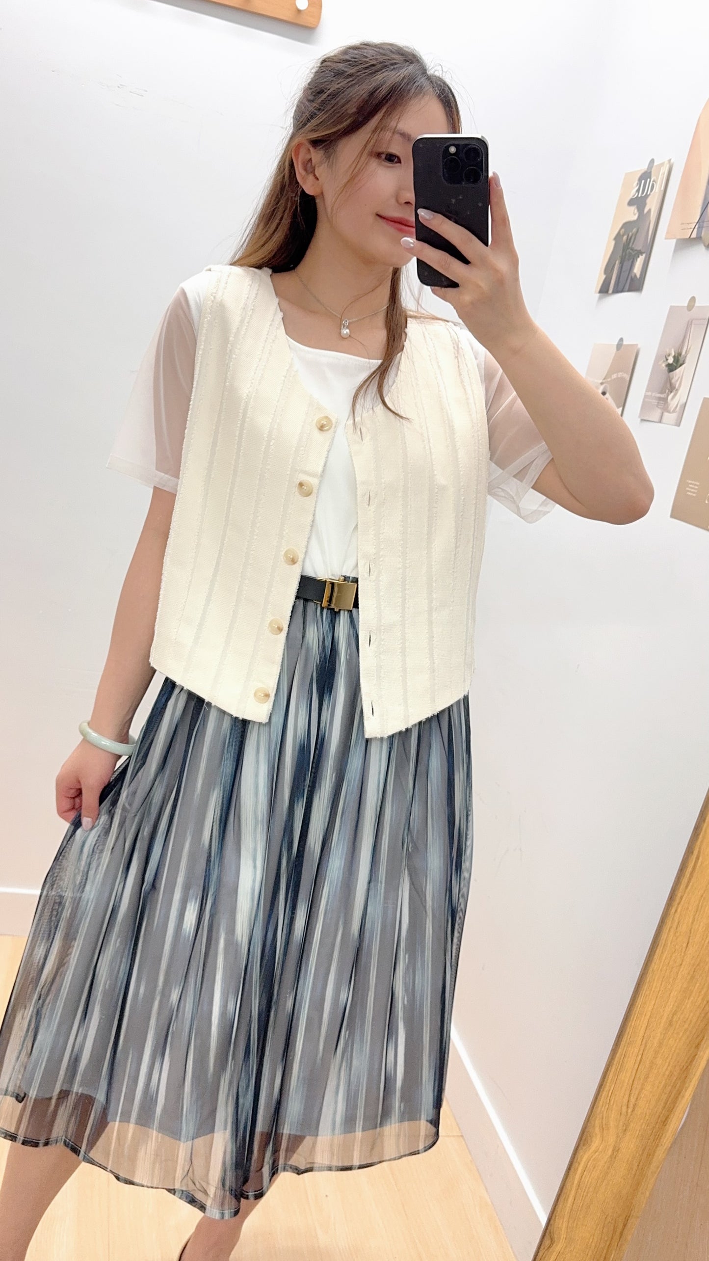 B48004《馬甲拼印花布OPS》（白/黑）