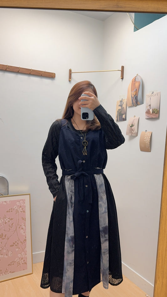 M263711 《兩側印花吊帶OPS》藍