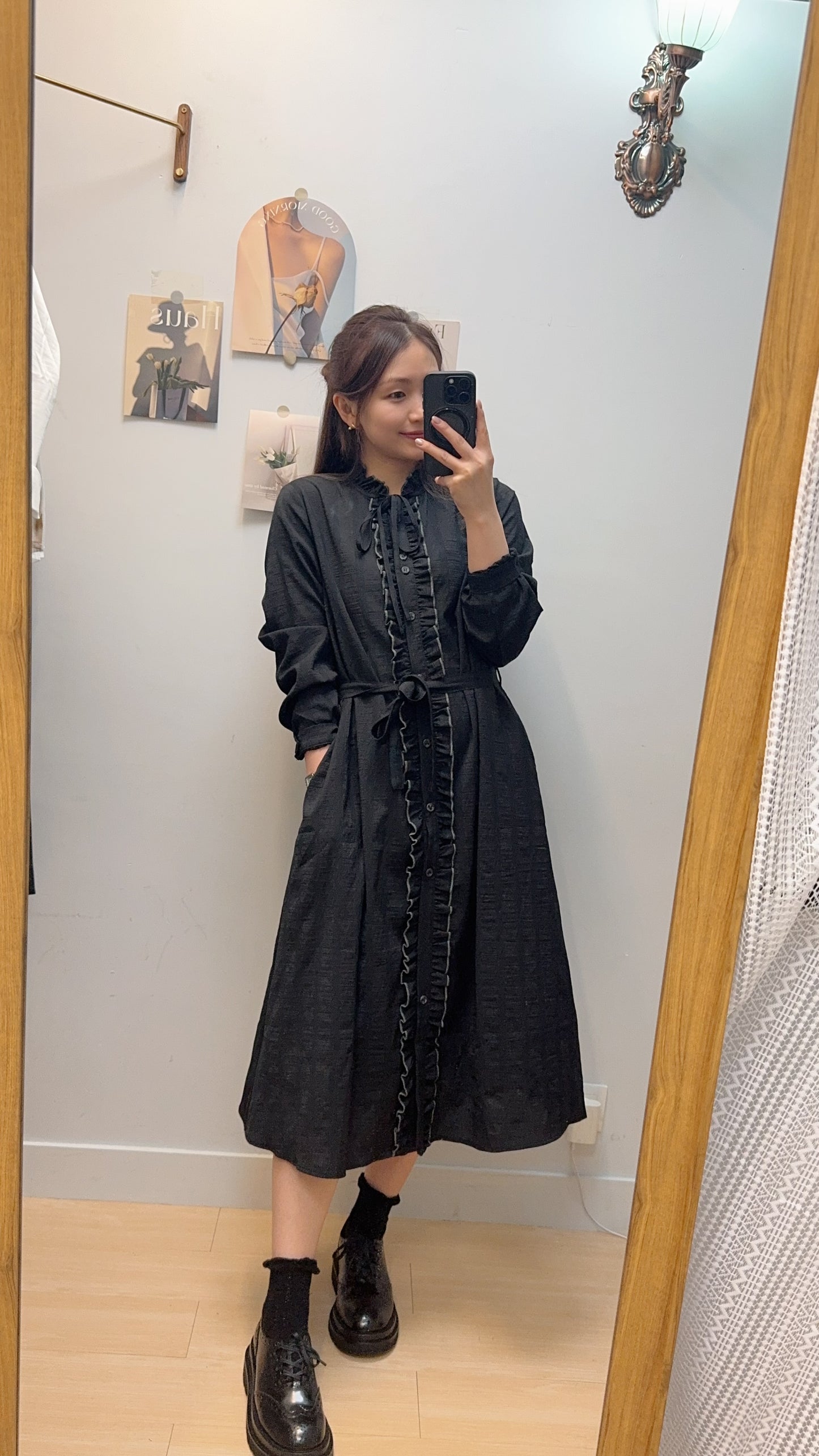 M259810《歐式宮廷感RUFFLES OPS》兩色（米杏/黑）