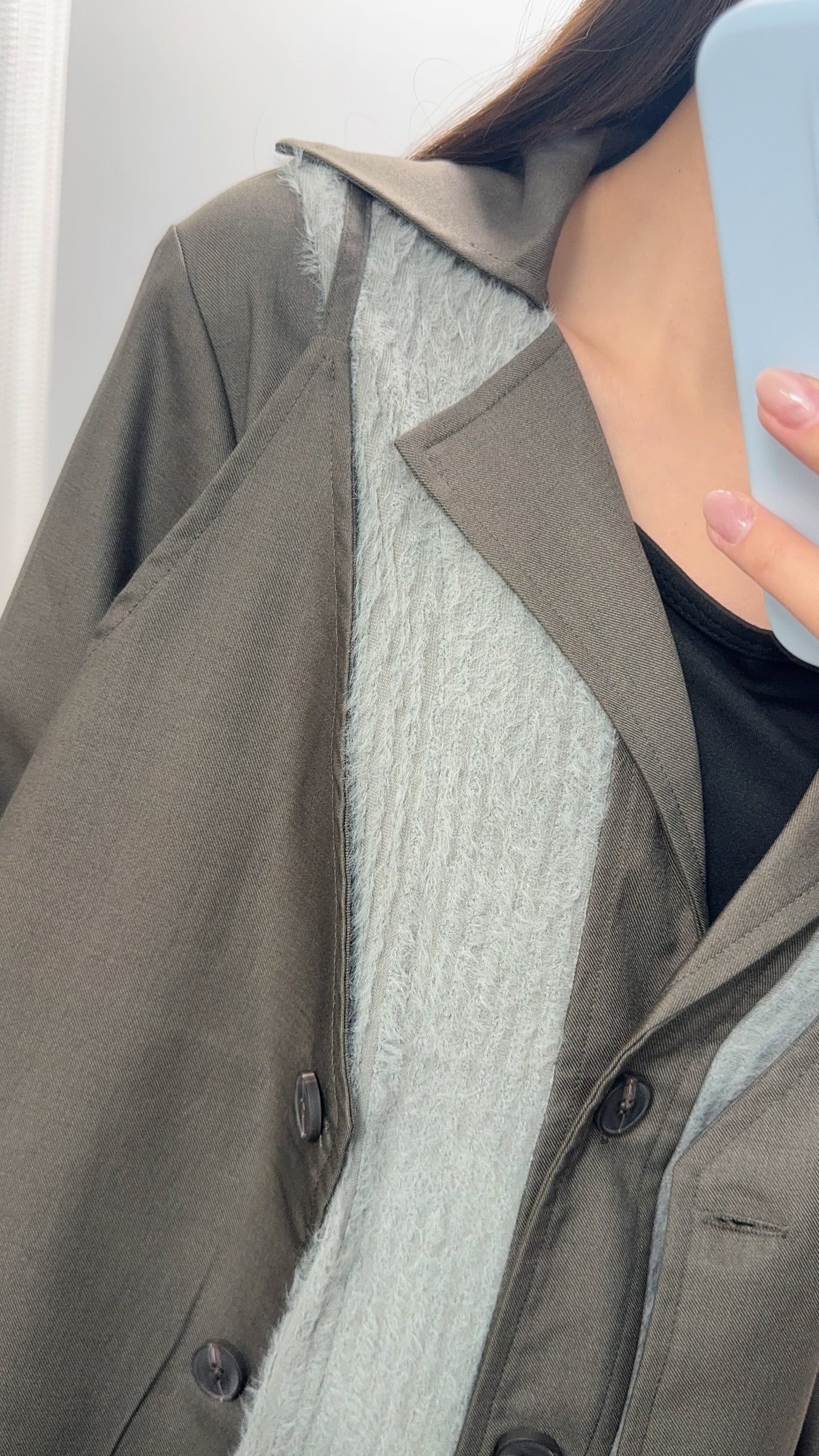 M262111 《超有型😎假吊帶外套OPS》綠