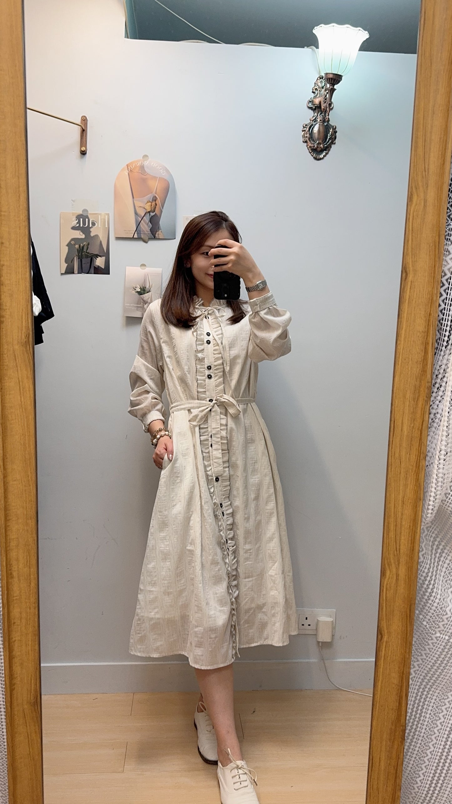 M259810《歐式宮廷感RUFFLES OPS》兩色（米杏/黑）