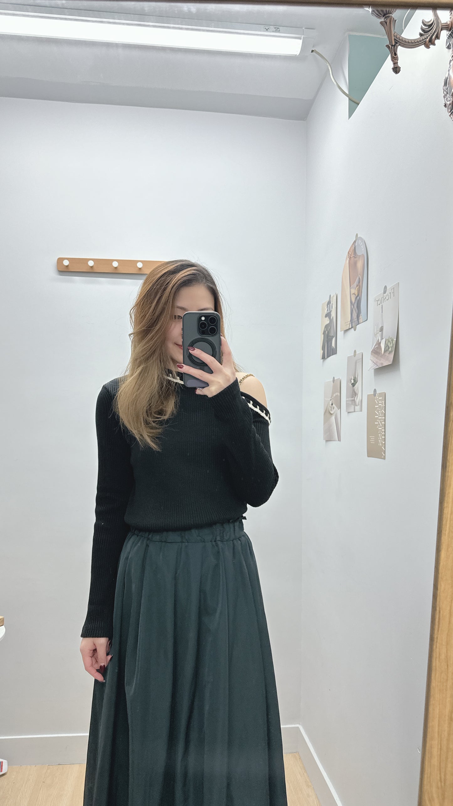 現貨【3月韓國】小香風斜肩韓系TOP 白色