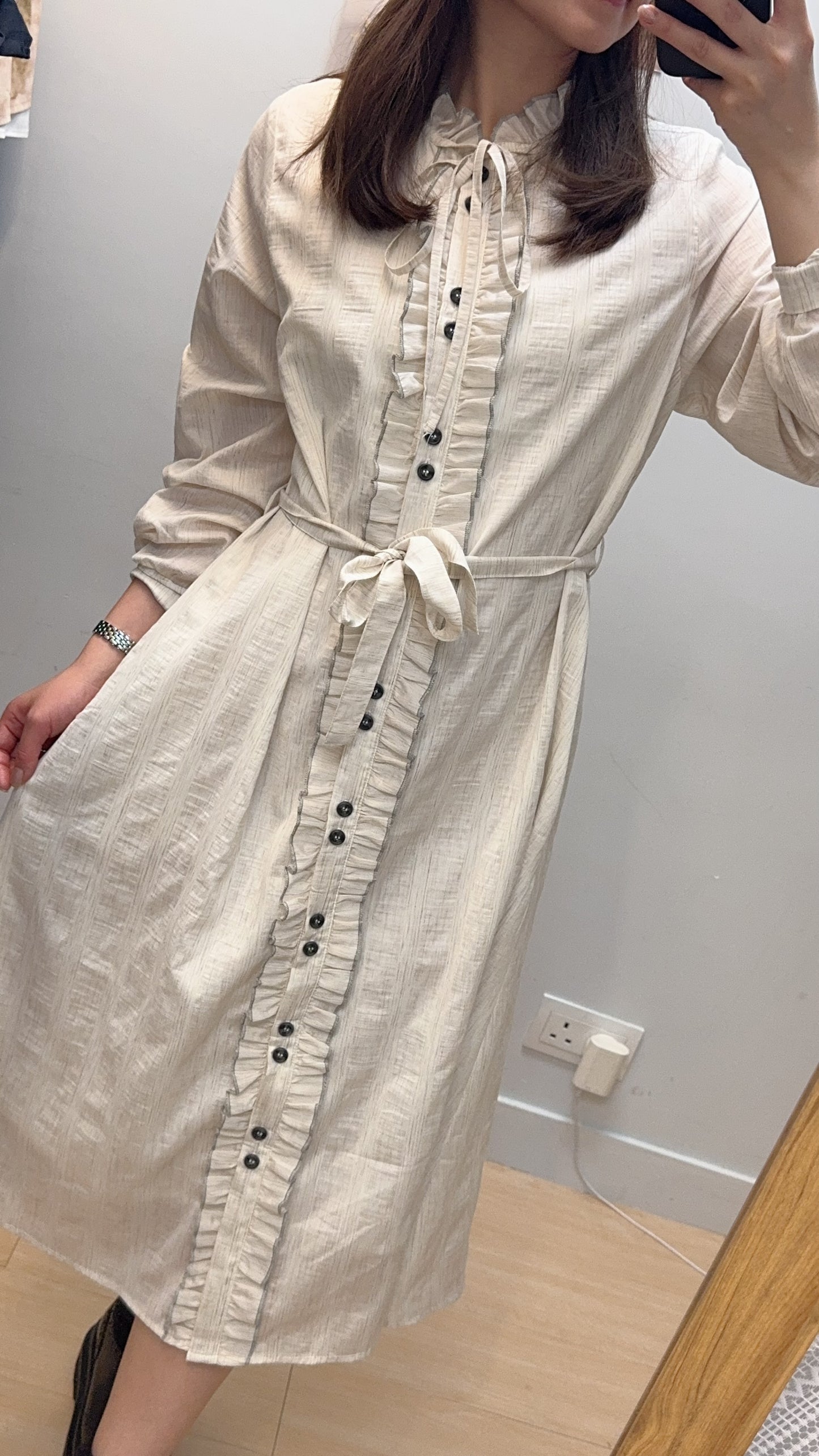 M259810《歐式宮廷感RUFFLES OPS》兩色（米杏/黑）