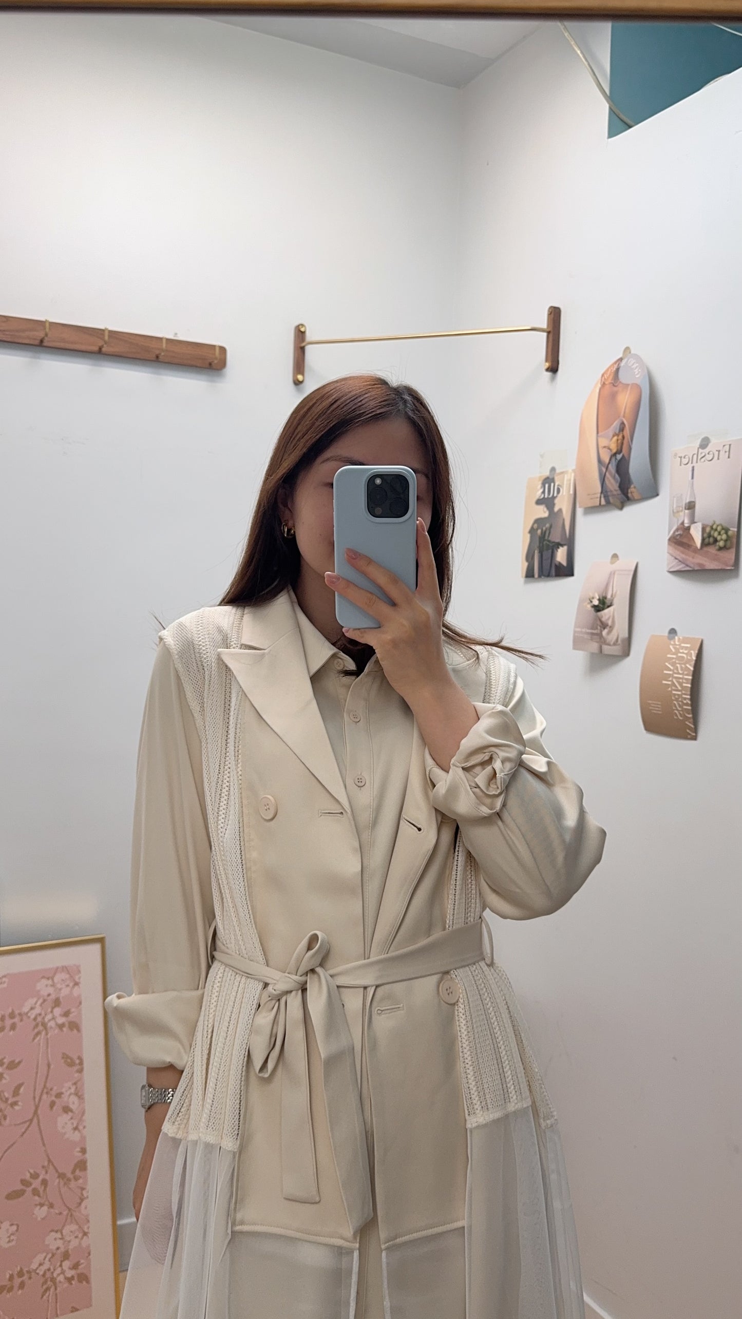 B55411 《一套兩件長西裝外套款》兩色（米白/黑）