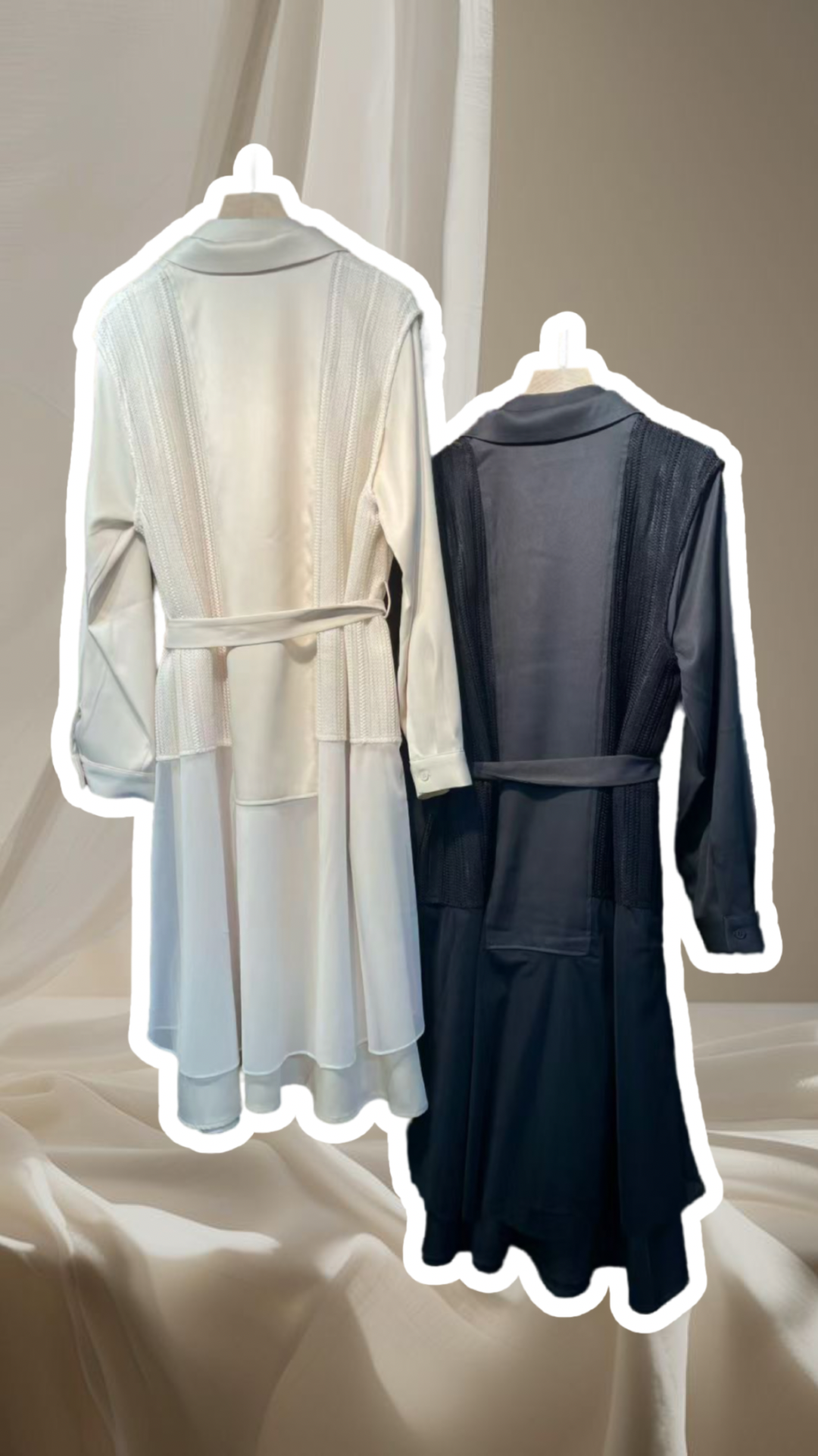 B55411 《一套兩件長西裝外套款》兩色（米白/黑）